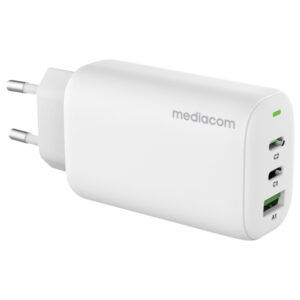 caricatore da muro 65w porta usb type-c nero mediacom