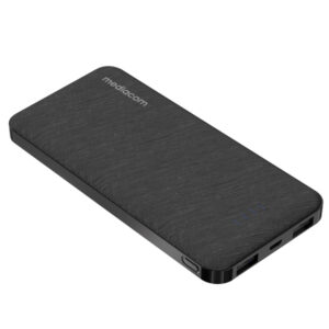 powerbank ultrasottile usb da 10.000 mah nero mediacom