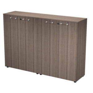 coppia mobili medi con ante elegance 180x45,3x126,2hcm noce toscano