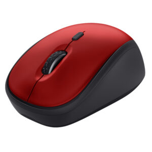 mouse wireless silenzioso yvi+ rosso-trust