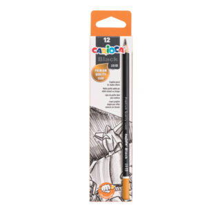 scatola 12 pz carioca black lead pencil 2b