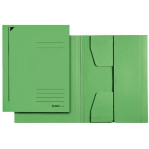 cartellina 3 lembi verde 24,3x34cm leitz