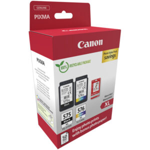 canon cartuccia ink pg-575xl /cl-576xl +conf. fogli