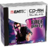 cd-rw emtec rw 80min/700mb 4-12x jewel case (kit 5pz)