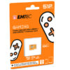 emtec msd 512gb uhs i u3 v30 a2 gaming arancione