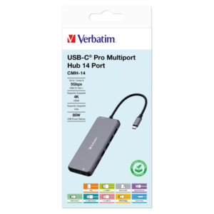 verbatim usb-c pro multiport hub 14 port cmh-14