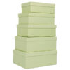 set 5 scatole regalo in cartone fantasia green