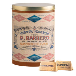 gianduiotti gusto classico in scatola di metallo barbero -prodotto stagionale