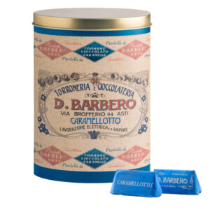 gianduiotti gusto caramello salato scatola metallo barbero-prodotto stagionale