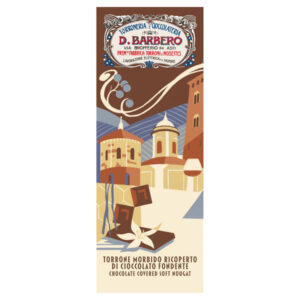 tavoletta torrone morbido ricoperto di cioccolato 170gr in astuccio barbero