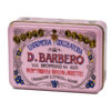 scrigno regalo rosa in metallo con torroni bianchi friabili100gr barbero