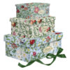 set 3 scatole regalo c/nastro nature flowers fantasie e dim. assortite pigna