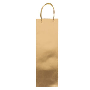 shopper portabottiglie natale 12x37x9cm oro metal sadoch