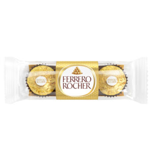 confezione da 3 praline ciocco/nocciola rocher ferrero-prodotto stagionale