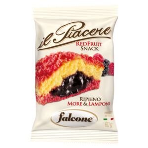 il piacere red fruit snack ripieno more e lampone 60gr falcone