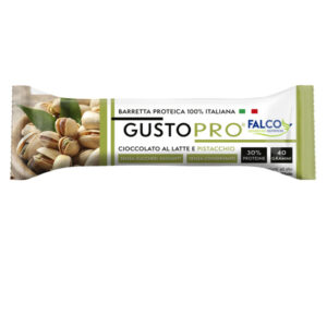 barretta proteica gustopro 40gr cioccolato al latte e pistacchio falco