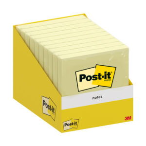 cf. 10 blocchetti c/film 100fg post-it notes 6820-cy-w10 76x76mm giallo canary