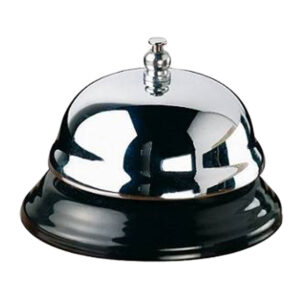 campanello reception d10 cm argento/nero leone