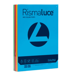 carta rismaluce 90gr a4 300fg mix 8 colori favini