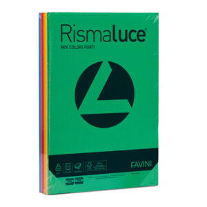 carta rismaluce 140gr a4 200fg mix 6 colori favini