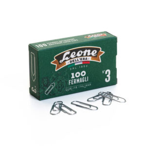 scatola 100 fermagli n.3 mm28 zincati antiruggine leone