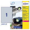 poliestere adesivo l6013 argento 20fg a4 210x297mm (1et/fg laser avery