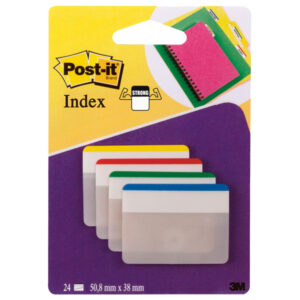 blister 24 post-it index strong 686f-1 50,8x38mm x archivio