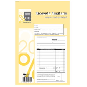 blocco ricevute sanitarie numerate 50/50 fogli autoric. 23x15 e5275c