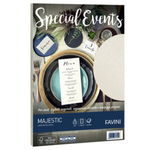 carta metallizzata special events a4 20fg 120gr crema favini