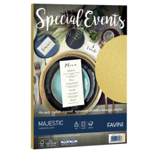 carta metallizzata special events a4 20fg 120gr oro favini