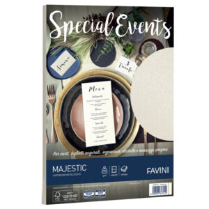 carta metallizzata special events a4 10fg 250gr crema favini