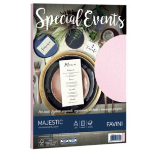 carta metallizzata special events a4 10fg 250gr rosa favini