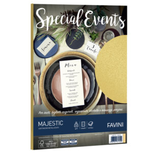 carta metallizzata special events a4 10fg 250gr oro favini