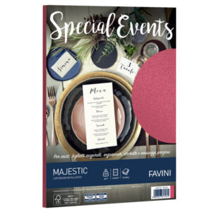 carta metallizzata special events a4 10fg 250gr rosso favini