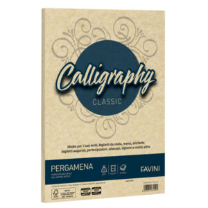 carta calligraphy pergamena 90gr a4 50fg crema 05 favini