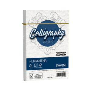 25 buste calligraphy pergamena 120x180mm 90gr bianco favini