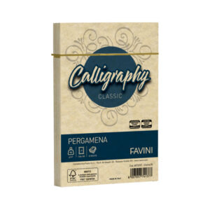 25 buste calligraphy pergamena 120x180mm 90gr crema favini