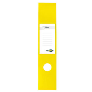 busta 10 copridorso cdr pvc adesivi giallo 7x34,5cm sei rota