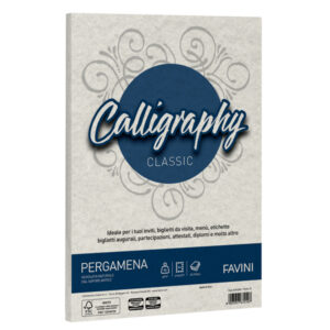 carta calligraphy pergamena 190gr a4 50fg perla 10 favini