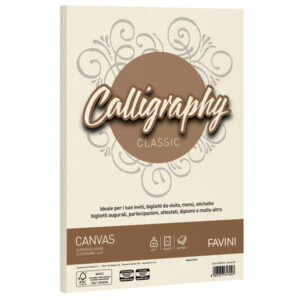 carta calligraphy canvas 200gr a4 50fg avorio 02 favini