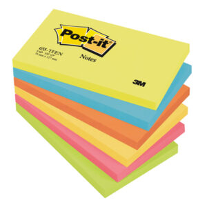 blocco 100foglietti post-it 76x127mm 655-tfen energy 72gr assortito