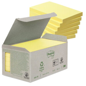 blocco 100foglietti post-it notes green 76x127mm 655-1b giallo