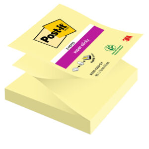 blocco 90foglietti post-it super sticky z-notes canary76x76mm r330-123ss-cy