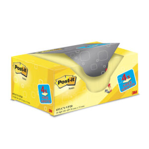 value pack 16+4 blocco 100fg post-it giallo canary 38x51mm 72gr 653cy-vp20