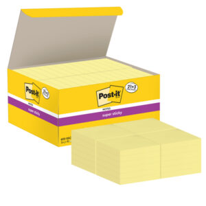 value pack 21+3 blocco 90fg post-it super sticky giallo canary 47.6x47.6mm