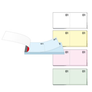 blocco numerato 1-100 colori assortiti 13x6cm art. 12/10b bm