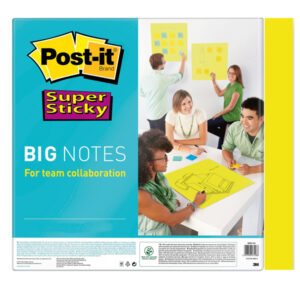 blocco 30 fogli post-it super sticky 279x279mm big notes giallo bn11-eu