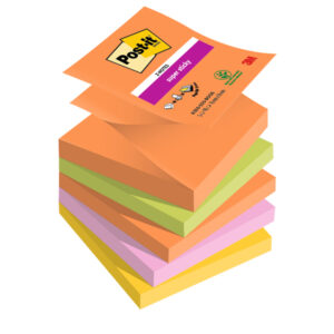 cf. 5pz blocco 90foglietti post-it super sticky z-notes 76x76mm r330-5ss-boos