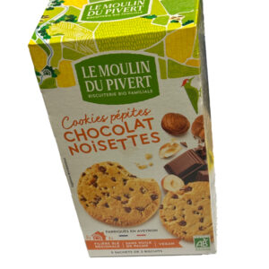 confezione da 175gr cookies cioccolato e nocciola - le moulin du privert