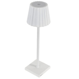 lampada da tavolo a led in alluminio e pmma bianco